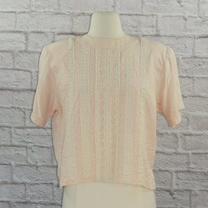 Vintage 80s Silk Lace Top